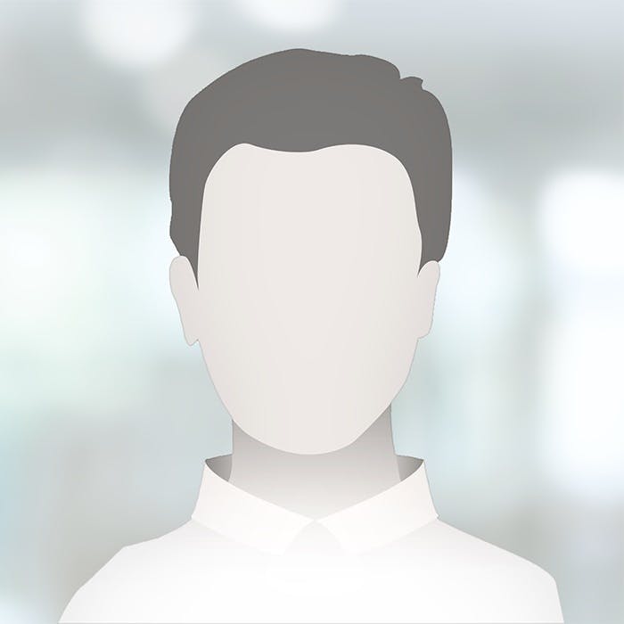 Illustration eines anonymen männlichen Avatars mit dunklen Haaren und weißem Hemd.
