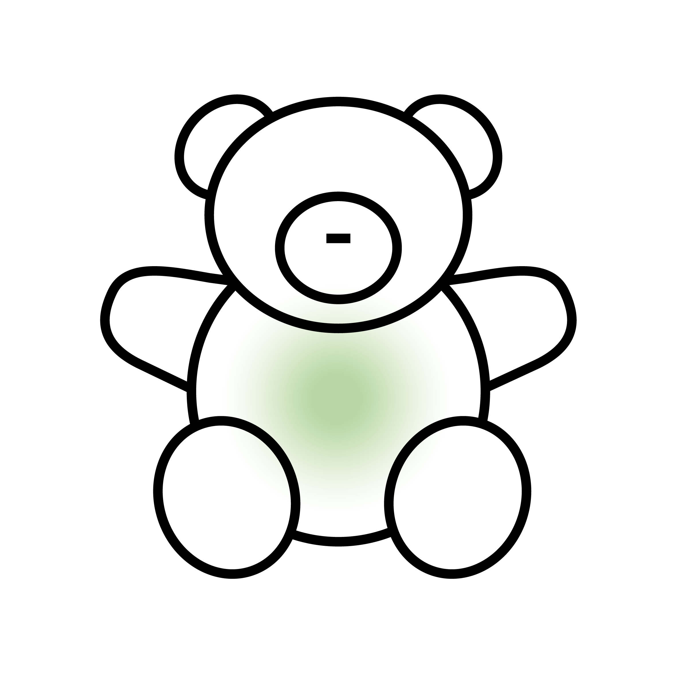 Illustration of a simple teddy bear.